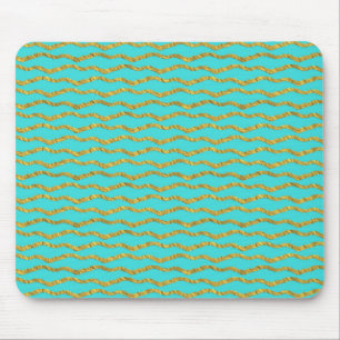 GoldStripes metallisches Folien-Meer das Mousepad