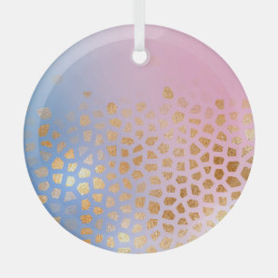 Goldstruktur: abstrakter Verlauf Ornament Aus Glas