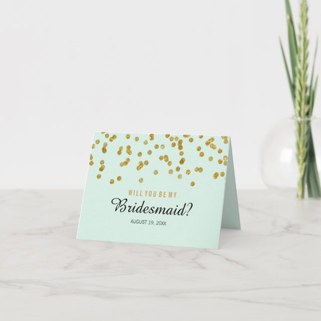 Goldtadelloser Confetti sind Sie meine Einladung (Vorderseite)