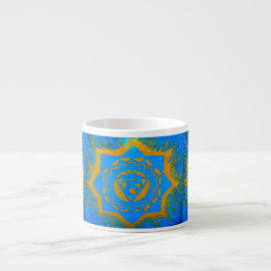 Goldtantric Symbol auf Blau Espressotasse