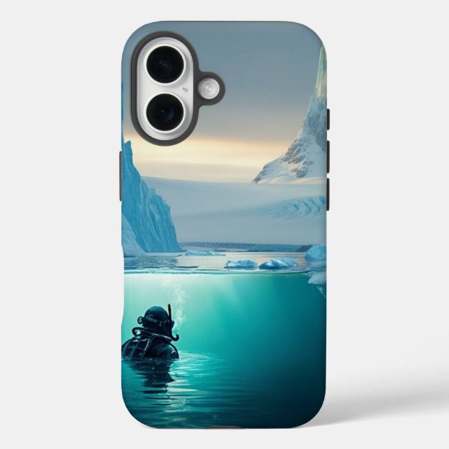 Goldtauchen iPhone 16 Hülle (Rückseite)