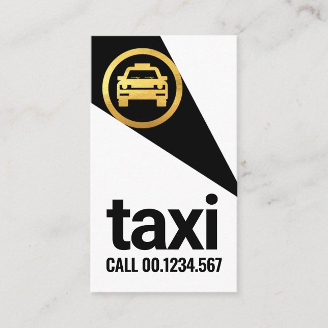 Goldtaxi Visitenkarte (Vorderseite)
