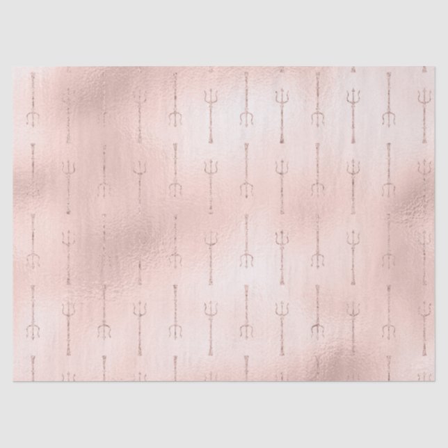 Goldtests auf rosa Decoupage Seidenpapier (Vorderseite)