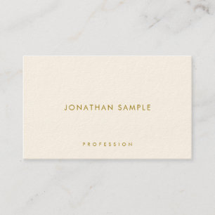 Goldtext Luxe Moderne Minimalistische Elegant-Vorl Visitenkarte