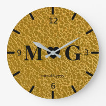 Goldtexturierte Monogram-Wandklemme für die Liebe