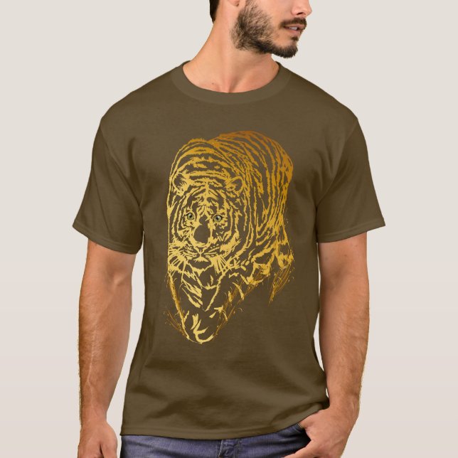 Goldtiger im Gras T-Shirt (Vorderseite)