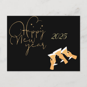 Goldton-Silvester-Postkarte Postkarte