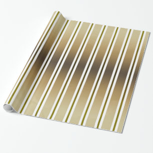 Goldtöne und weiße Streifen Geschenkpapier