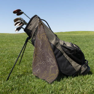 Goldtopografie Golfhandtuch