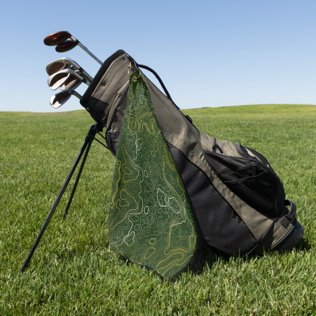 Goldtopografie Golfhandtuch (Gras)