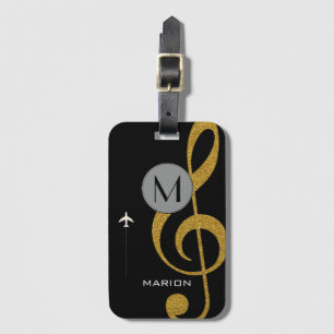 Goldtreppenschnitt . Musiknote Gepäckanhänger