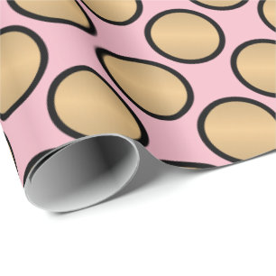GoldTupfen auf Rosa Geschenkpapier