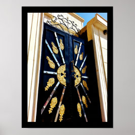Goldtürdekorationen Poster