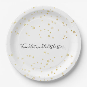 GoldTwinkle wenig Stern-Baby-Duschen-Papier-Teller Pappteller