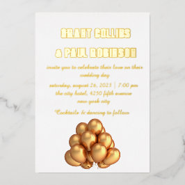 Goldtypografie-Einladung Folieneinladung