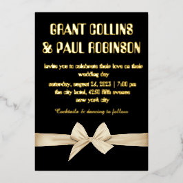 Goldtypografie-Einladung Folieneinladung