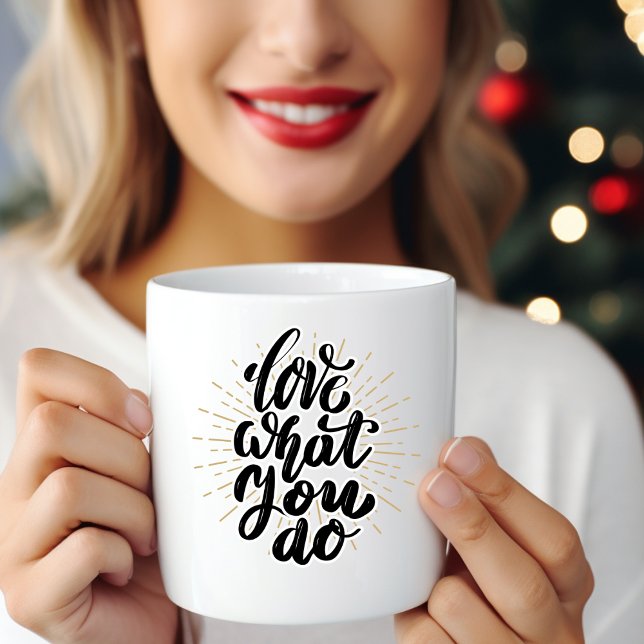 Goldtypografie Inspiration Zitat-Tasse Zweifarbige Tasse (Von Creator hochgeladen)