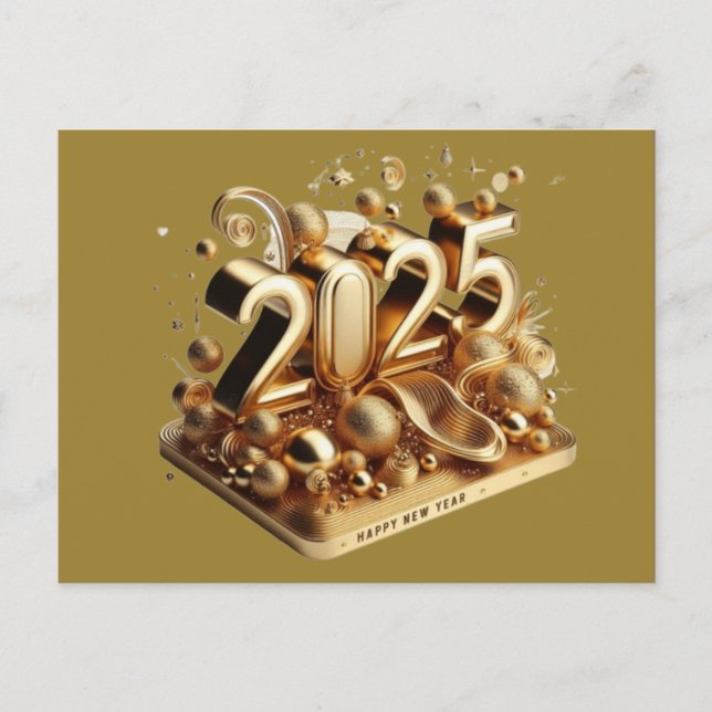 Goldtypografie Postkarte (Vorderseite)