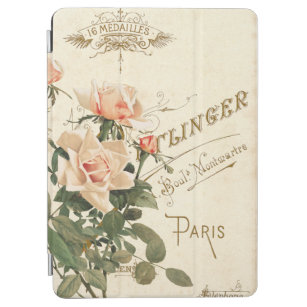 Goldtypografie Vintag Pink Rose Paris iPad Air Hülle