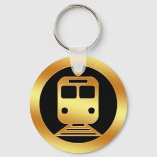 Golduntergrundbahn-Symbol Schlüsselanhänger