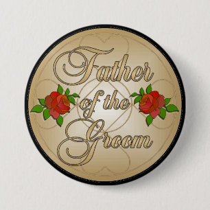 Goldvater des Bräutigam-Knopfes Button