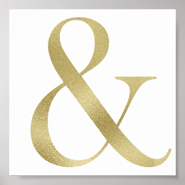 Goldverzierung, Wandkunst, Schriftart Poster (Vorne)