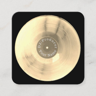 Goldvinylaufzeichnungs-Disc-DJ-Produktion Quadratische Visitenkarte