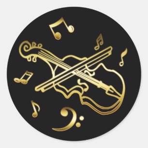 GOLDvioline Runder Aufkleber