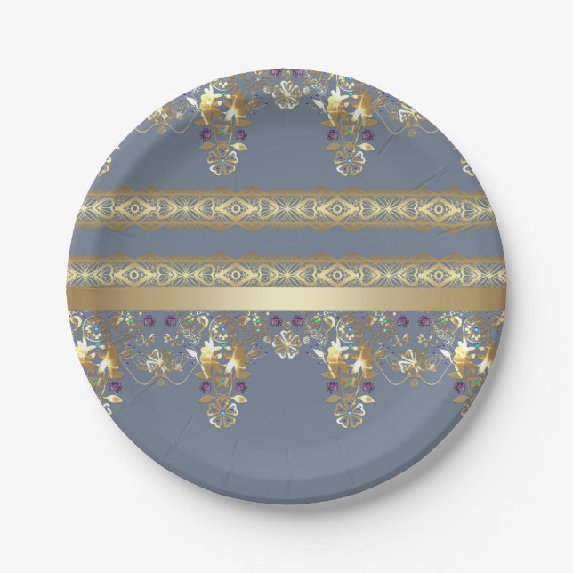 Goldvorsprung Pappteller (Vorderseite)