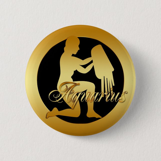 GOLDwassermann-TIERKREIS-ZEICHEN Button (Vorderseite)