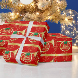 Goldweihnachthorn Geschenkpapier