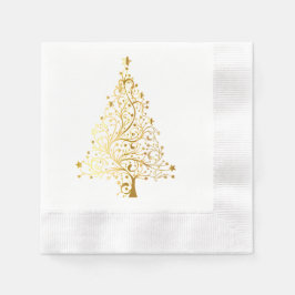 Goldweihnachtsbaum Cocktail Serviette