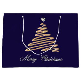 Goldweihnachtsbaum Große Geschenktüte