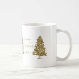 Goldweihnachtsbaum-Kaffee-Tasse Kaffeetasse