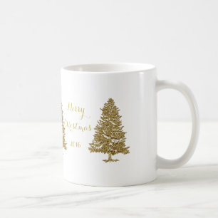 Goldweihnachtsbaum-Kaffee-Tasse Kaffeetasse
