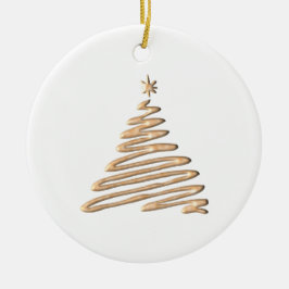 Goldweihnachtsbaum Keramik Ornament