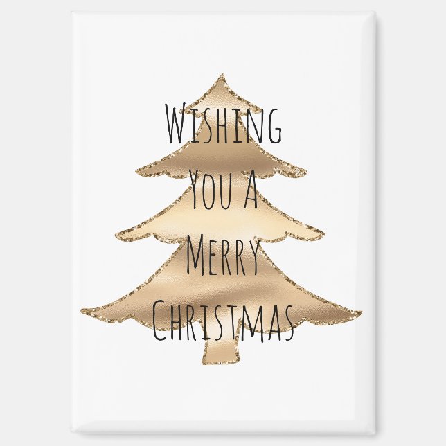 Goldweihnachtsbaum Magnet (Vorderseite)