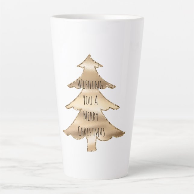 Goldweihnachtsbaum Milchtasse (Vorderseite)
