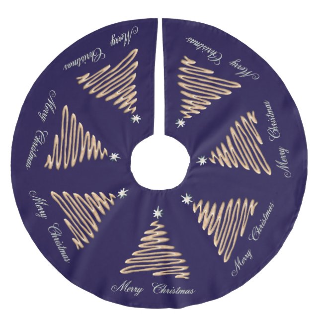 Goldweihnachtsbaum Polyester Weihnachtsbaumdecke (Vorderseite)