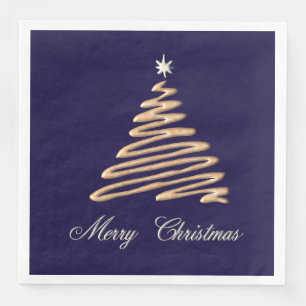 Goldweihnachtsbaum Serviette