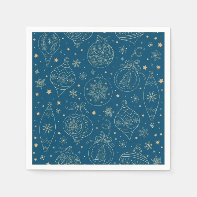 Goldweihnachtsbaumkunst Serviette (Vorderseite)