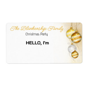 Goldweihnachtszierpapier Etikett