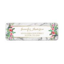 Goldweiße Chic Schöne Rose aus Blumen Marmor