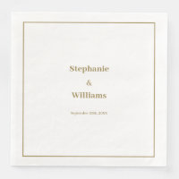 Goldweiße Elegante Hochzeit Minimal Moderne