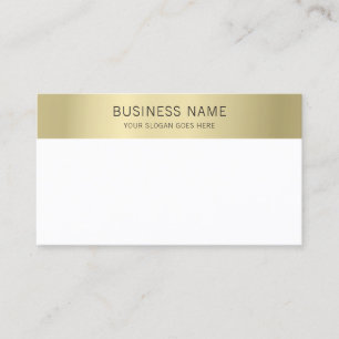 Goldweiße Elegante Moderne minimalistische Vorlage Visitenkarte