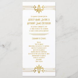 Goldweiße Roaring 20er Jahre Art Déco Hochzeitspro Programm