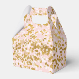 Goldweißer rosa Confetti Geschenkschachtel