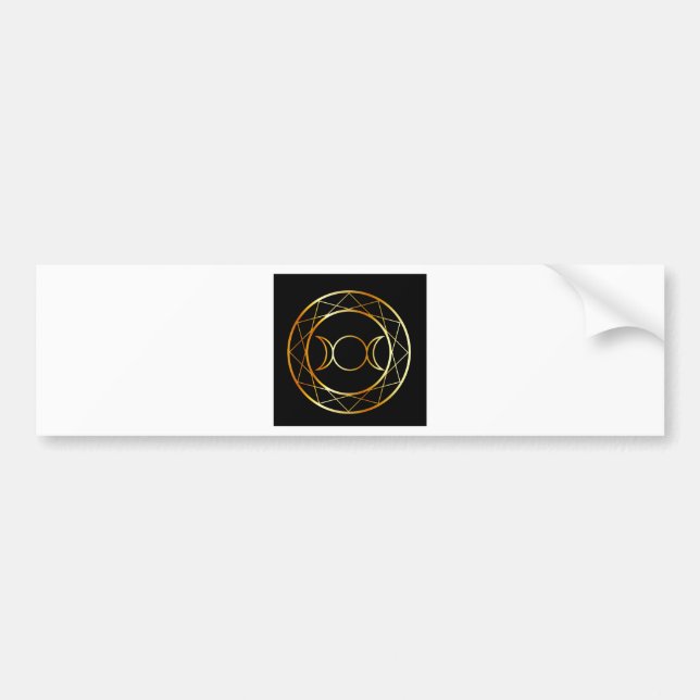 GoldWiccan Symbol Dreiergruppen-Göttin Autoaufkleber (Vorne)