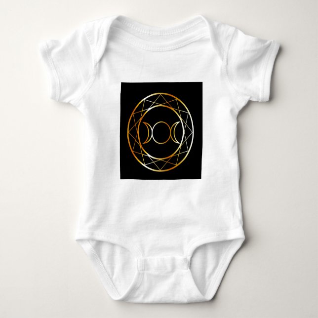 GoldWiccan Symbol Dreiergruppen-Göttin Baby Strampler (Vorderseite)