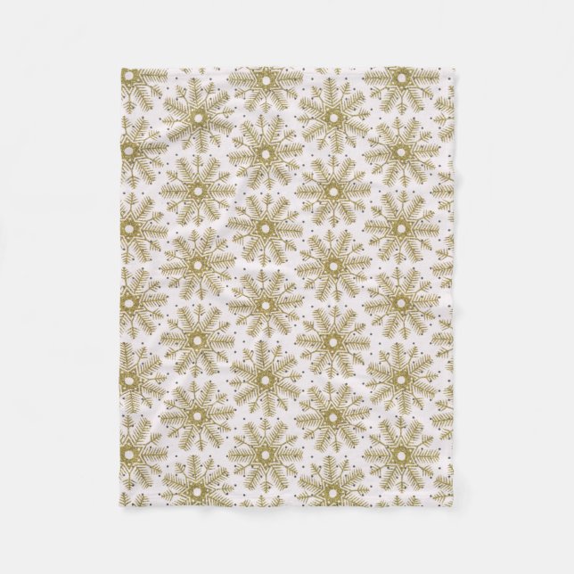 Goldwinter Schneeflocke-Schnee-Decken-Fleece Fleecedecke (Vorderseite)